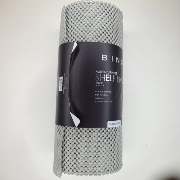 Bino Multi-Purpose Shelf Liner Waffle 12"H × 15' Gray - Picture 6 of 6